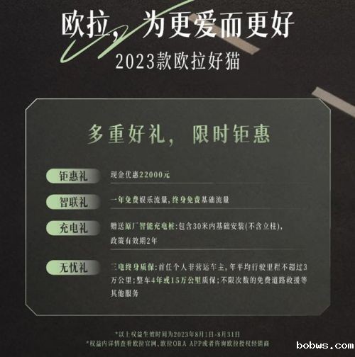 8月新一轮降价潮开始！最高优惠3万元 长城欧拉宣布降价